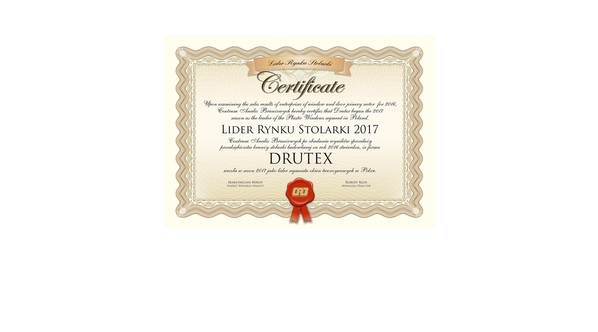 Drutex stärkt seine Position als Marktführer in Polen!