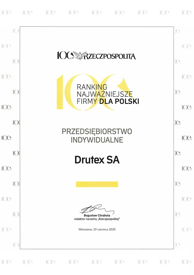 Drutex gehört zu den „Wichtigsten Firmen für Polen“