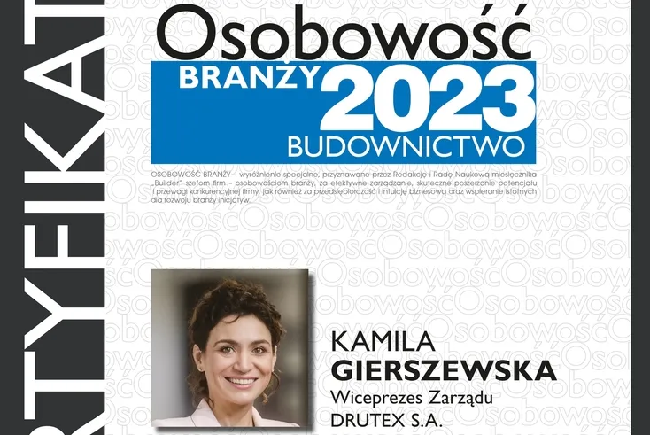 KAMILA GIERSZEWSKA - Osobowość Branży Budownictwo 2023
